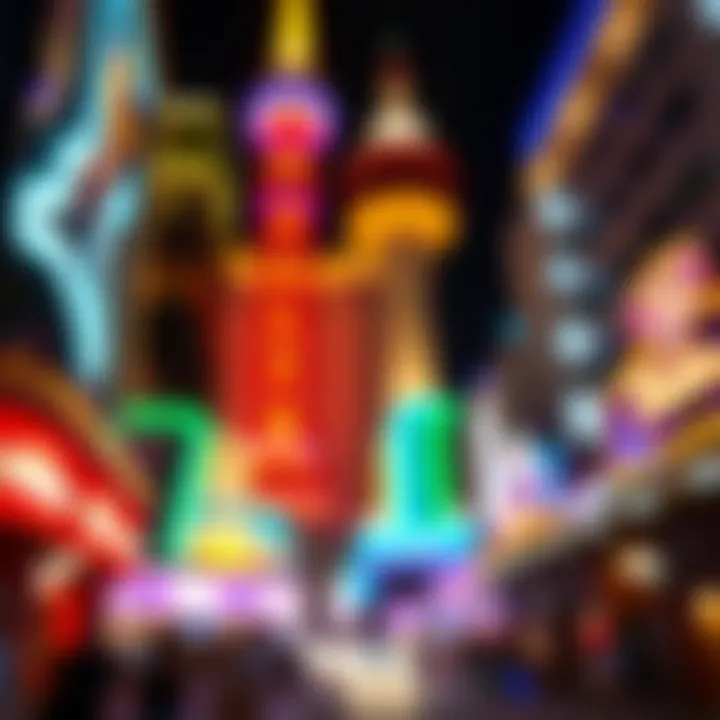 An artistic representation of the nightlife energy on the Strip