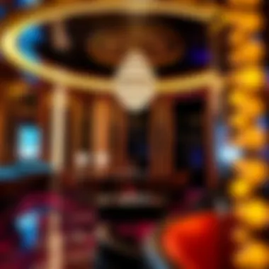 An elaborate interior design of a high-end nightclub showcasing luxury