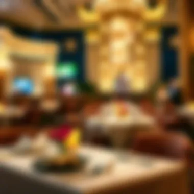 Fine dining experience at Bellagio Hotel with exquisite table setting