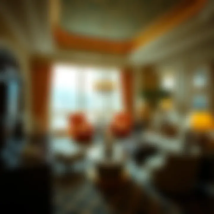 Luxurious Bellagio Hotel suite with elegant decor and stunning views