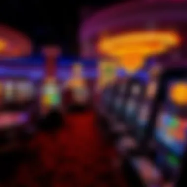 Casino floor bustling with slot machines and gaming tables