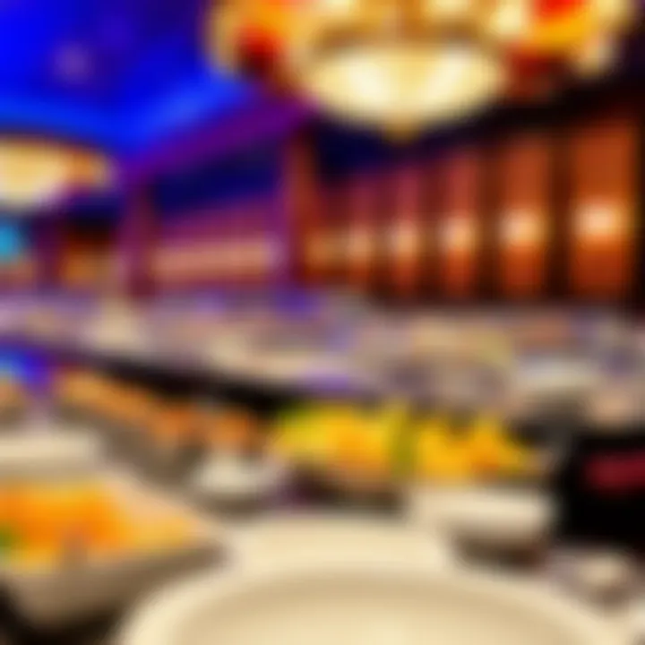 An elegant setting showcasing the buffet layout at Red Rock Casino