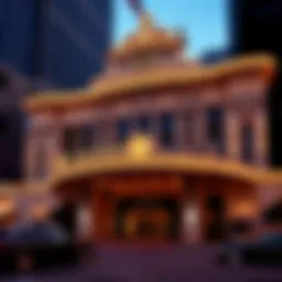 Exterior view of Caesars Chicago Casino showcasing its grand architecture