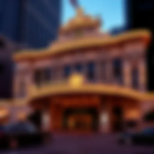 Caesars Chicago Casino Exterior Exterior view of Caesars Chicago Casino showcasing its grand architecture