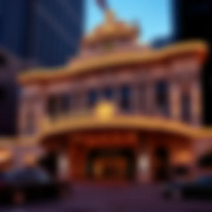 Caesars Chicago Casino Exterior Exterior view of Caesars Chicago Casino showcasing its grand architecture