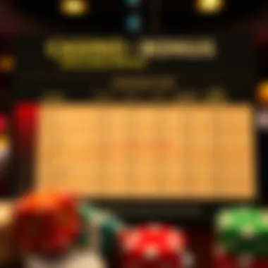 Comparative analysis chart of sign-up bonuses from various casinos