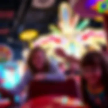 Family enjoying the indoor amusement park at Circus Circus