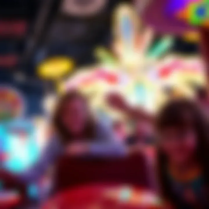 Family enjoying the indoor amusement park at Circus Circus