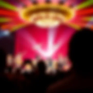 Colorful circus-themed entertainment show performance