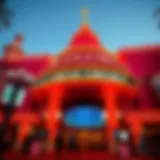 Vibrant entrance of Circus Circus Hotel showcasing its iconic facade