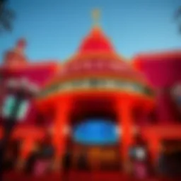 Vibrant entrance of Circus Circus Hotel showcasing its iconic facade