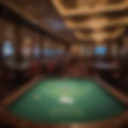 Elegant gaming tables with vibrant decor