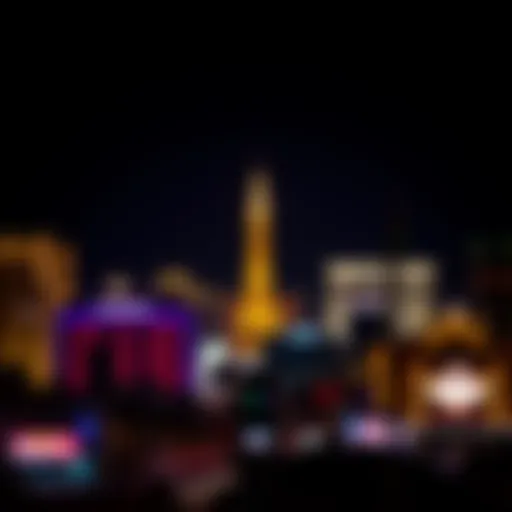 Stunning skyline view of Las Vegas at night
