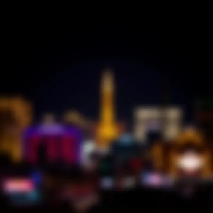 Stunning skyline view of Las Vegas at night