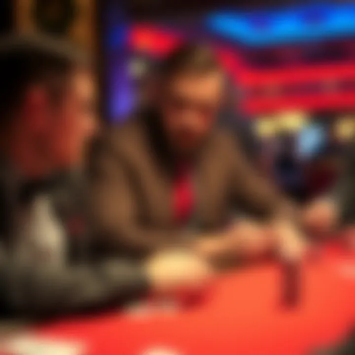 A player strategizing their next move in poker