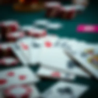 Different types of poker cards laid out