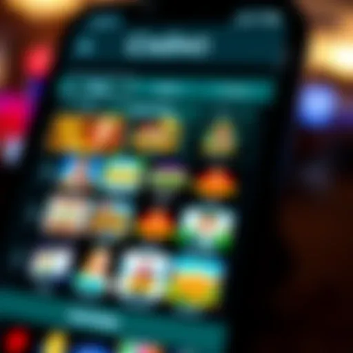 User interface of the Coushatta Casino app showcasing game selections