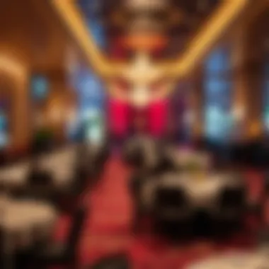 High-end amenities including fine dining options and relaxation areas