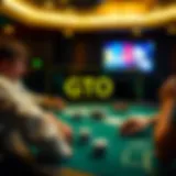 Conceptual diagram illustrating Game Theory Optimal strategy in poker