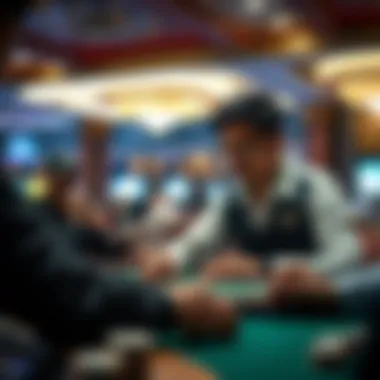 Player analyzing poker game strategies using GTO principles