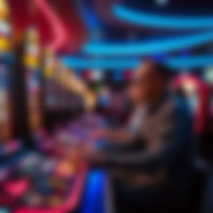 The Psychology Behind Player Choices in Online Slots Conceptual art showcasing player behavior and psychology