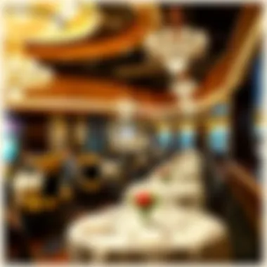 Luxurious dining area within a casino establishment.