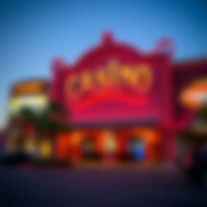 Vibrant exterior of a popular casino in Ontario, California.