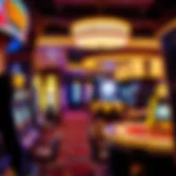The vibrant gaming floor of Circo Casino showcasing various slot machines and gaming tables