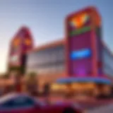Exterior view of Diamond Jacks Casino showcasing its vibrant architecture