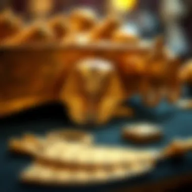 Ancient Egyptian Gold Artifacts Intricate gold artifacts from ancient Egypt