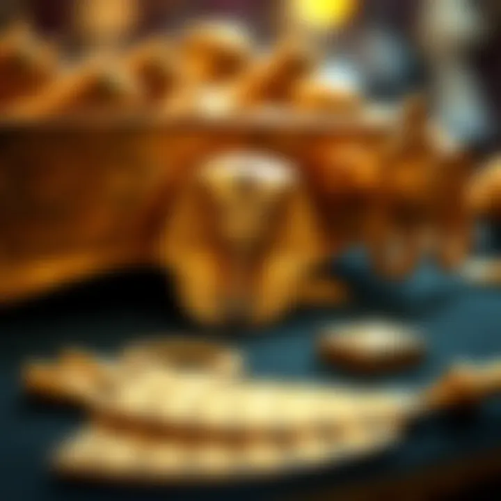 Ancient Egyptian Gold Artifacts Intricate gold artifacts from ancient Egypt