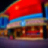 Entrance of Saganing Eagles Landing Casino showcasing its vibrant architecture