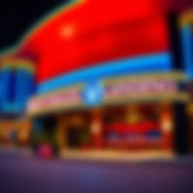 Entrance of Saganing Eagles Landing Casino showcasing its vibrant architecture