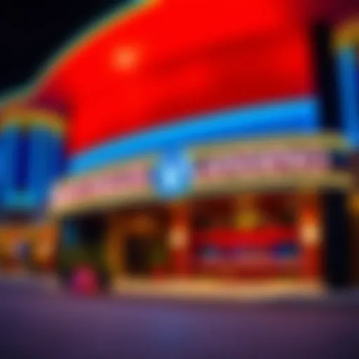 Entrance of Saganing Eagles Landing Casino showcasing its vibrant architecture