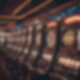 Colorful display of free casino slot machines