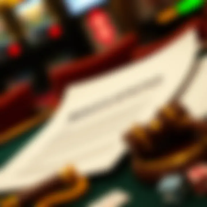 A legal document symbolizing regulations in gaming industry