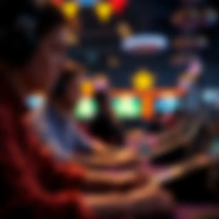 A close-up of a player strategizing during a skill-based gaming session.