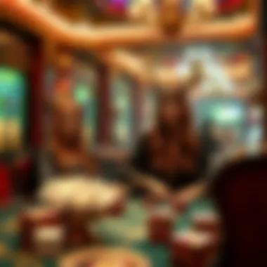 An enchanting scene depicting folklore and gambling