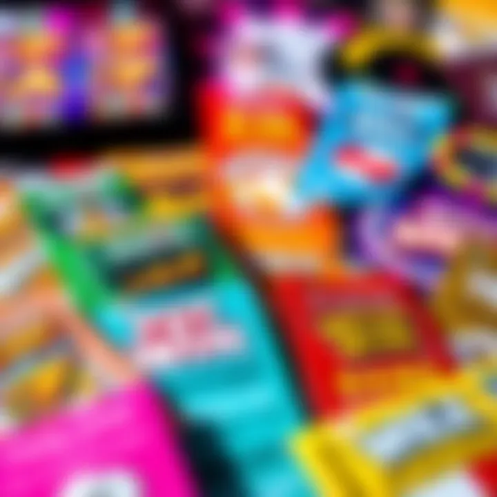 Diverse Instant Win Game Tickets A colorful display of instant win game tickets showcasing various designs.