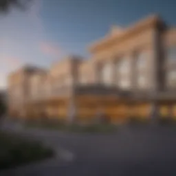 Exterior view of Meadows Casino showcasing architectural design