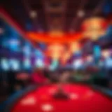 A vibrant view of the poker tables at Odawa Casino, showcasing the lively atmosphere.