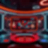 A futuristic online casino interface showcasing advanced technology