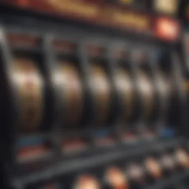Close-up of slot machine with RTP percentage displayed
