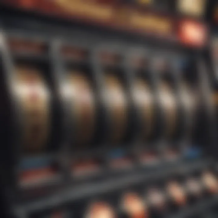 Close-up of slot machine with RTP percentage displayed