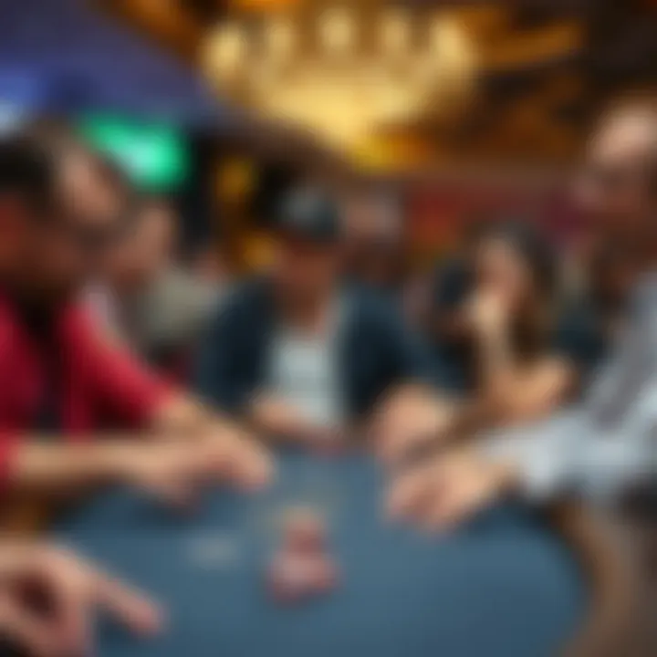 Diverse group of players showcasing various poker styles