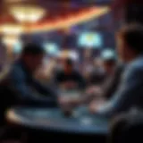 Tournament Setup and Strategy Poker tournament setup with players engaged in strategy