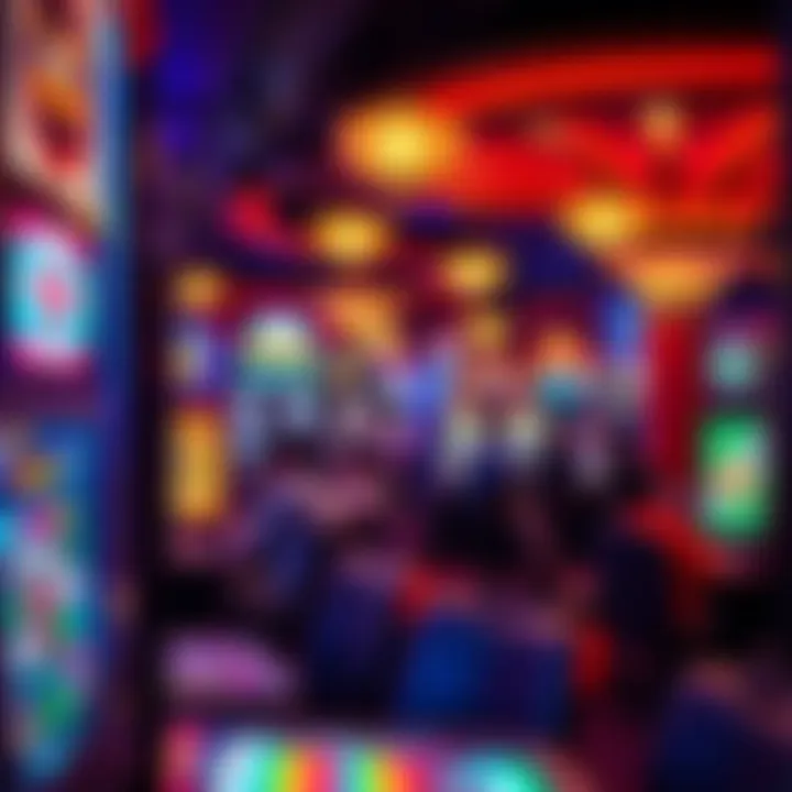 Diverse Gaming Options in a Vibrant Setting A vibrant gaming area filled with diverse gaming options and excited players