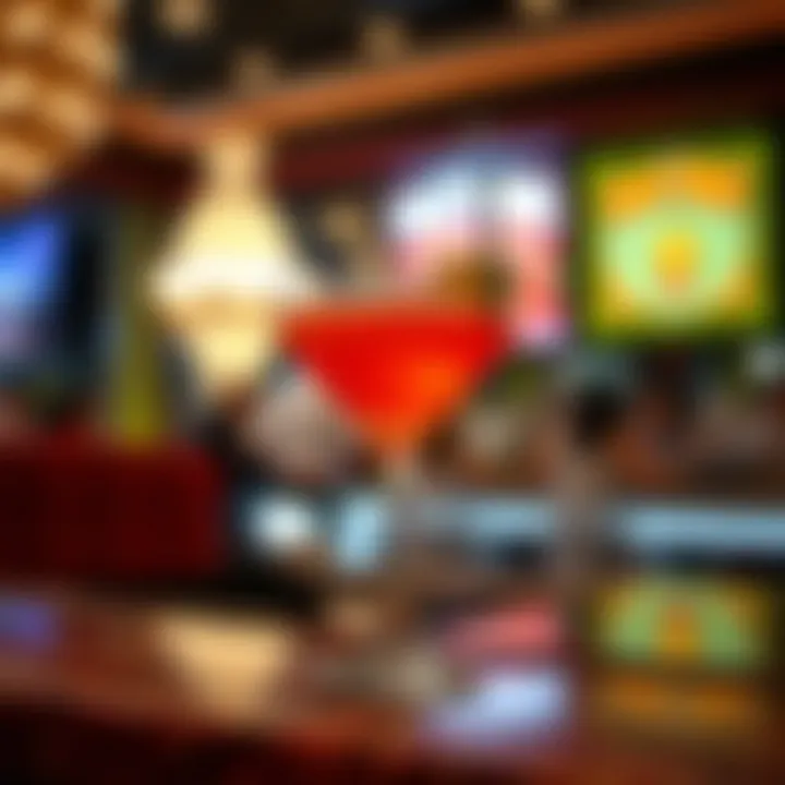 A signature cocktail served at one of the themed bars inside New York New York Las Vegas