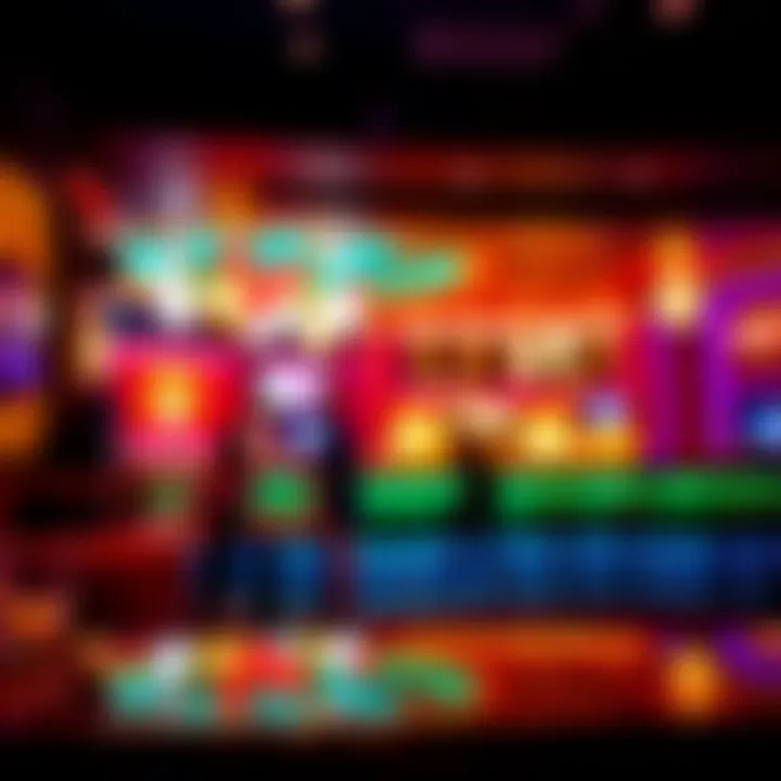 The lively bar atmosphere at New York New York Las Vegas featuring vibrant decor