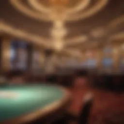 Elegant interior design of a European casino
